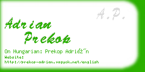 adrian prekop business card